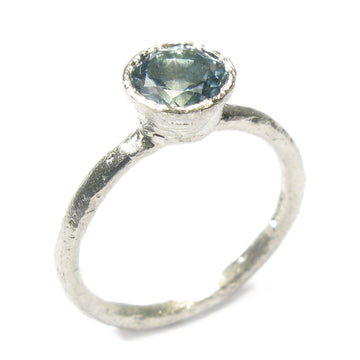 Diana Porter Jewellery modern aquamarine white gold engagement ring