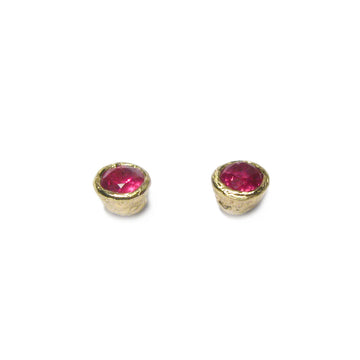 Diana Porter Jewellery ruby yellow gold earrings studs