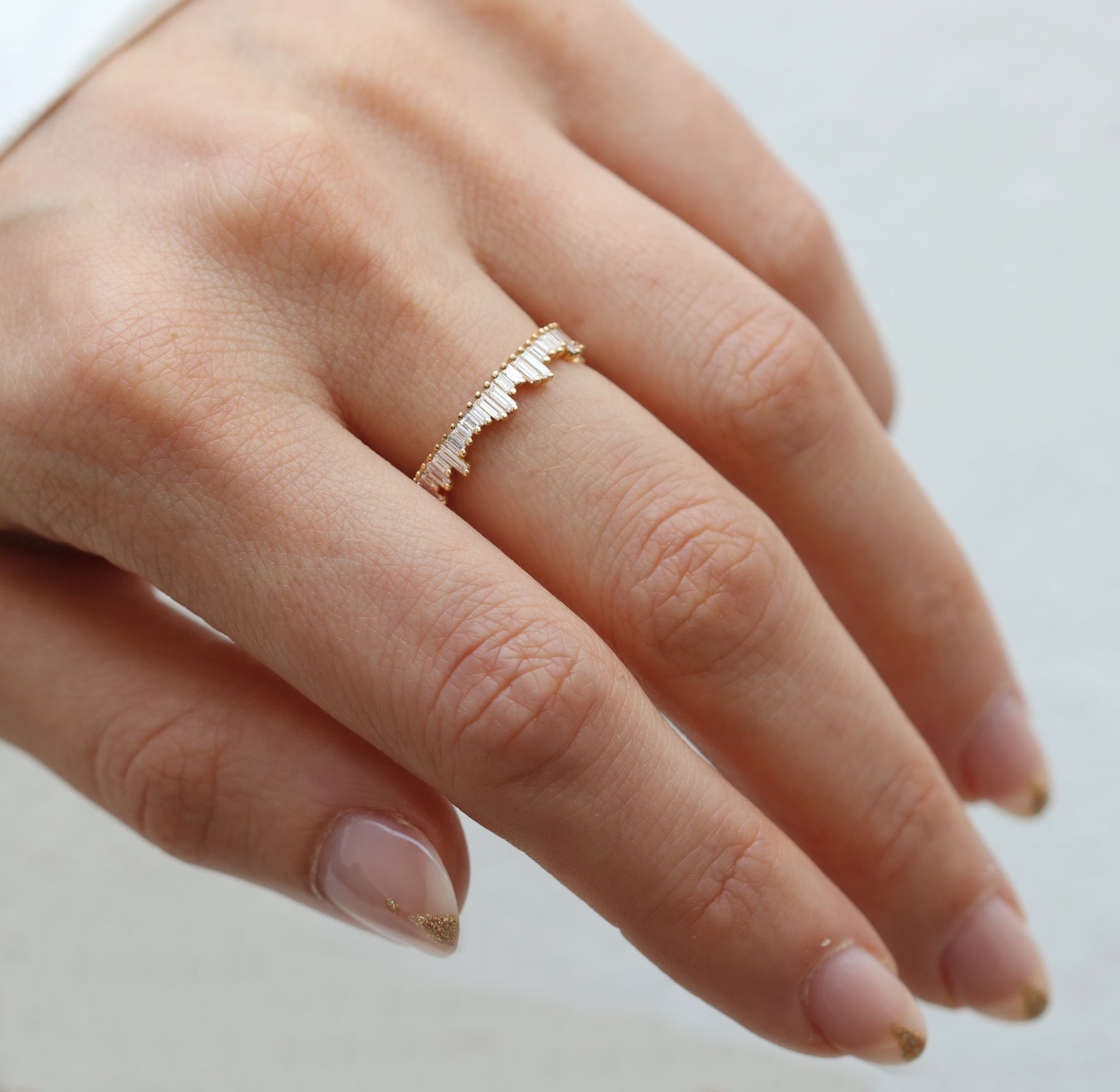 Outlet Ex Display Cityscape Eternity Ring with Needle Baguette Diamonds