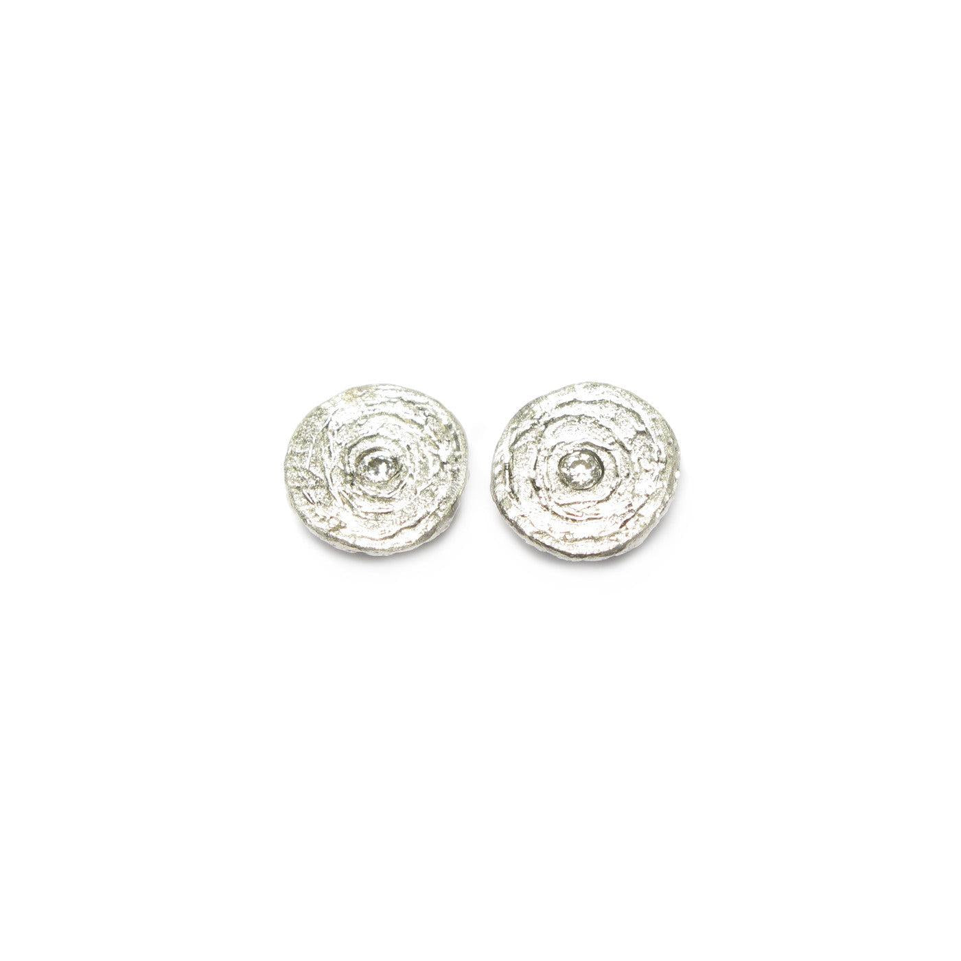 Diana Porter Jewellery contemporary silver diamond studs
