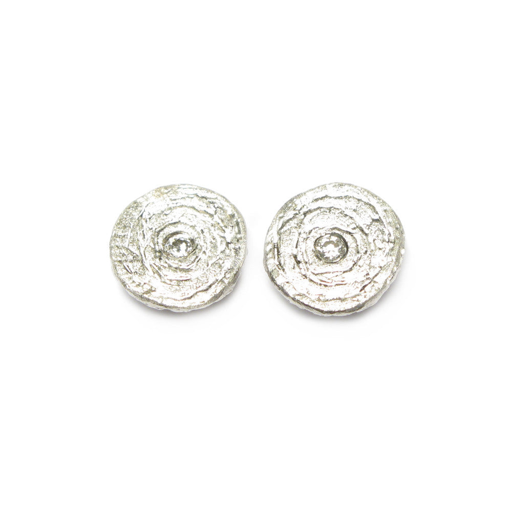 Diana Porter Jewellery contemporary silver diamond studs