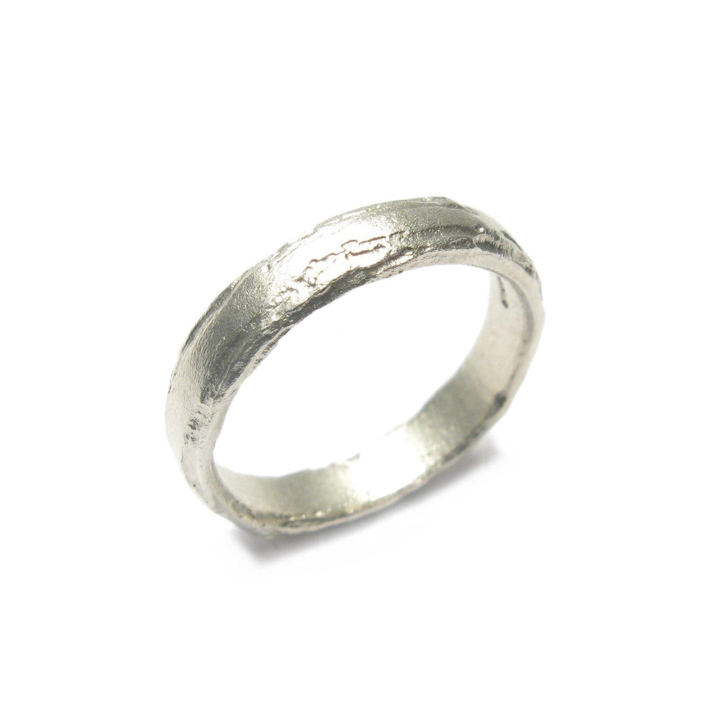 Diana Porter Jewellery modern mens white gold wedding ring