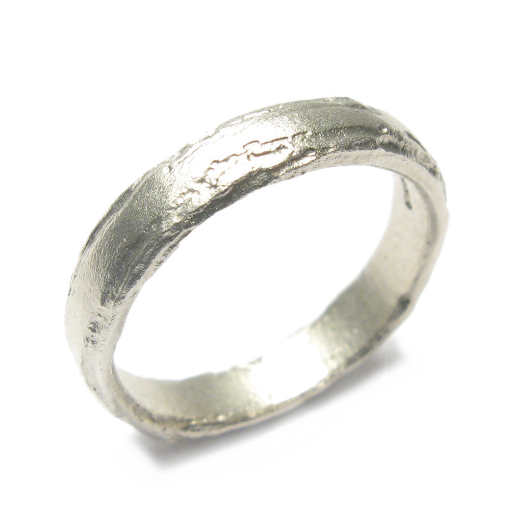 Diana Porter Jewellery modern mens white gold wedding ring