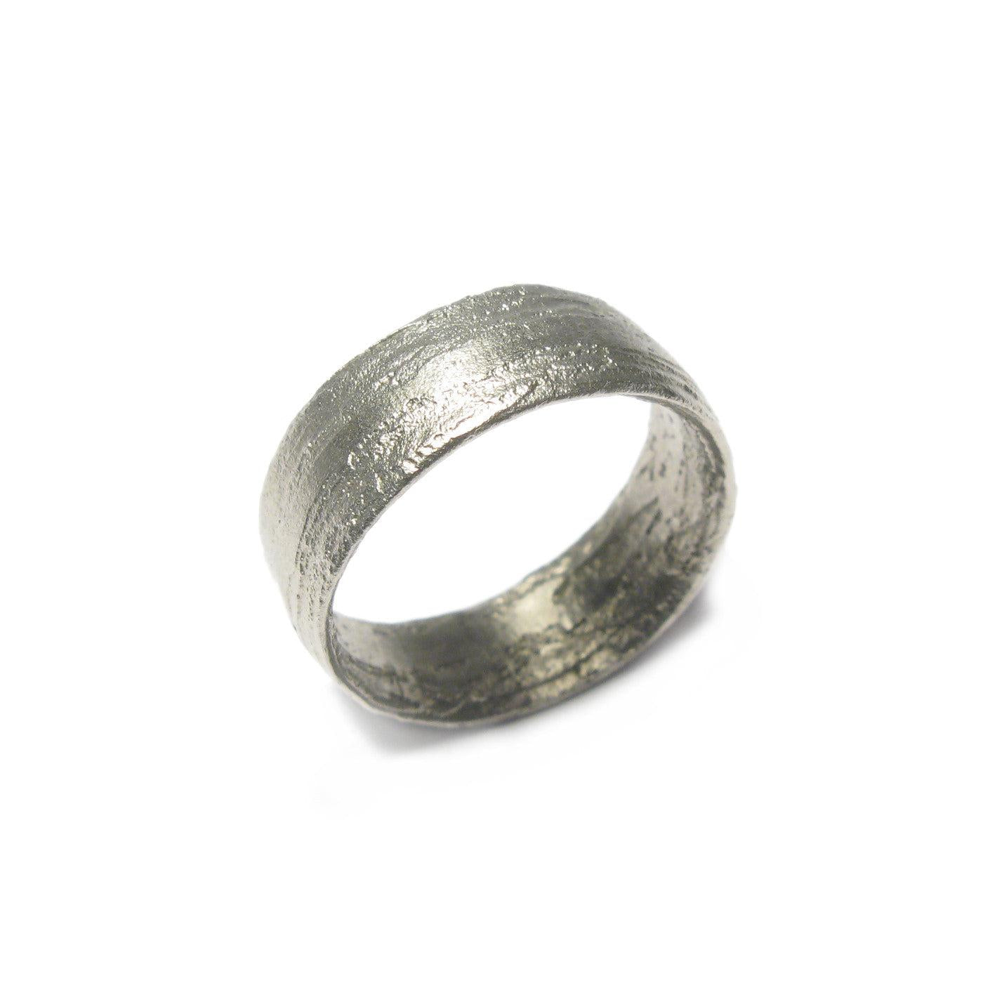 Diana Porter Jewellery contemporary white gold mens wedding ring