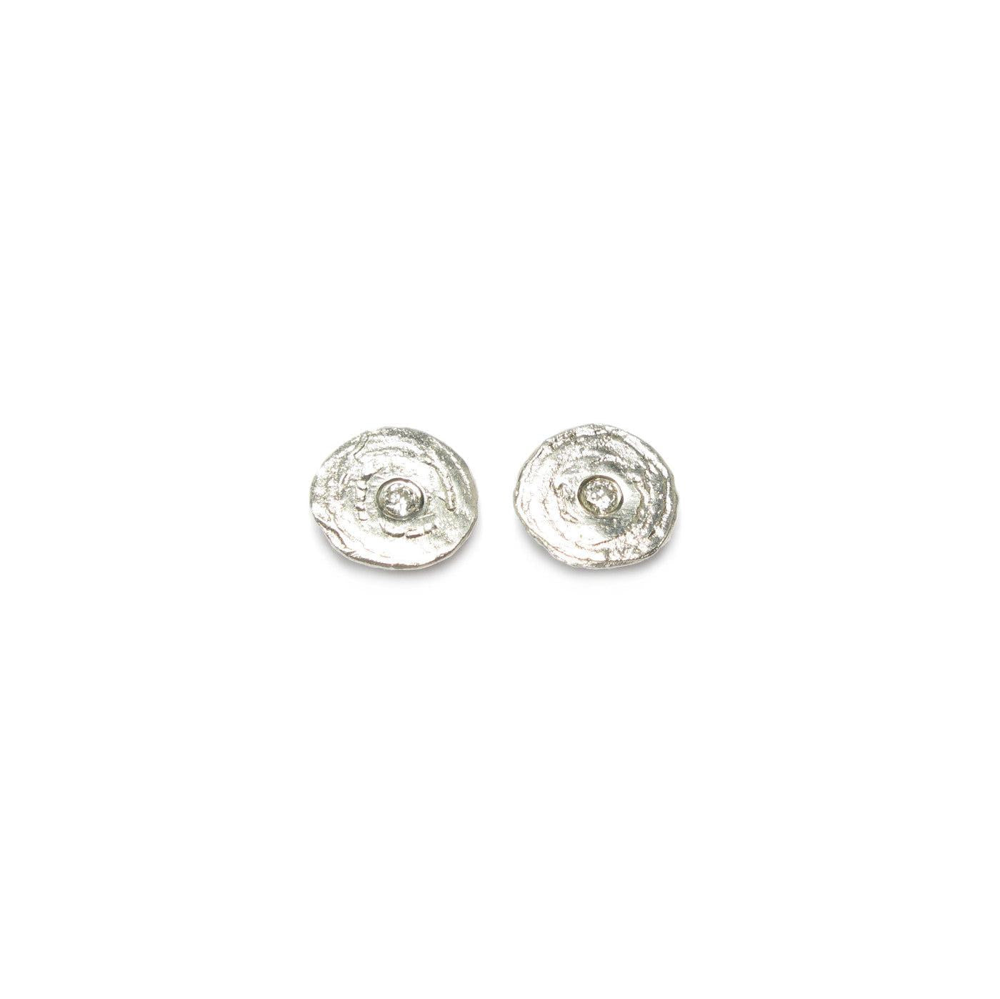 Diana Porter Jewellery contemporary silver diamond earring studs