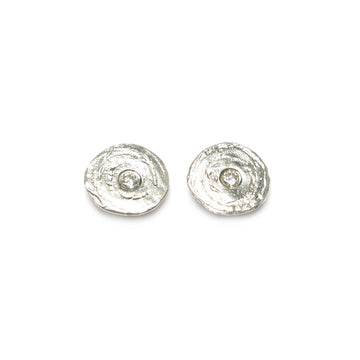 Diana Porter Jewellery contemporary silver diamond earring studs