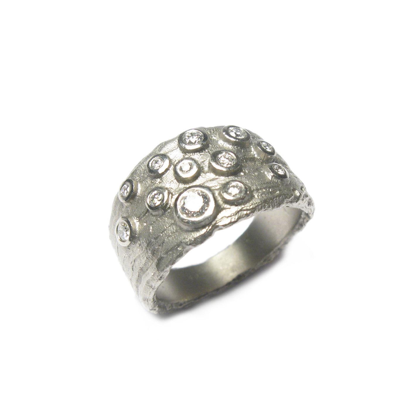 Diana Porter Jewellery contemporary diamond white gold ring