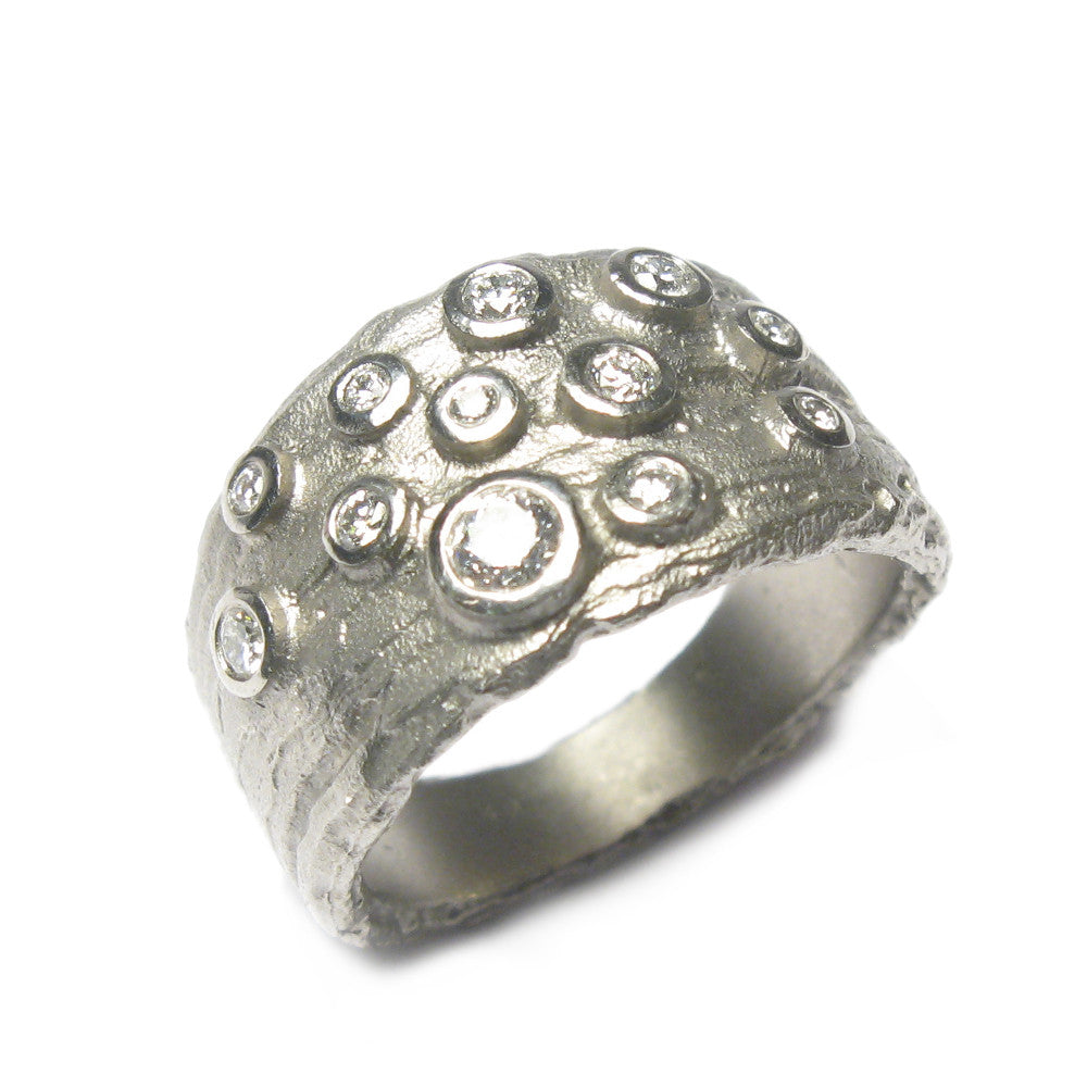 Diana Porter Jewellery contemporary diamond white gold ring