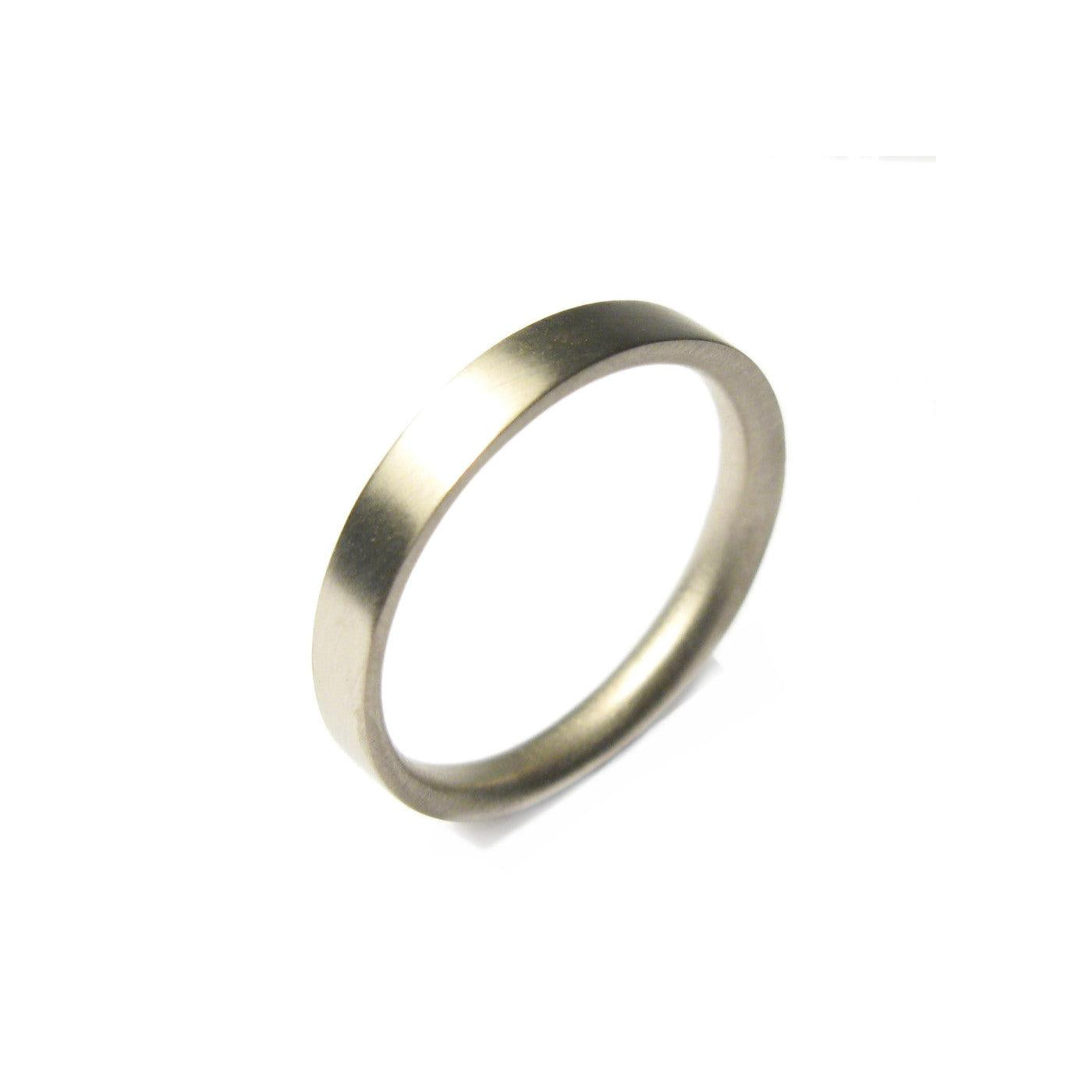 Diana Porter Jewellery plain white gold wedding band