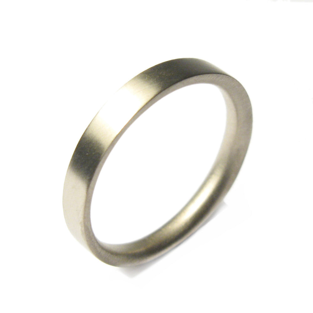 Diana Porter Jewellery plain white gold wedding band