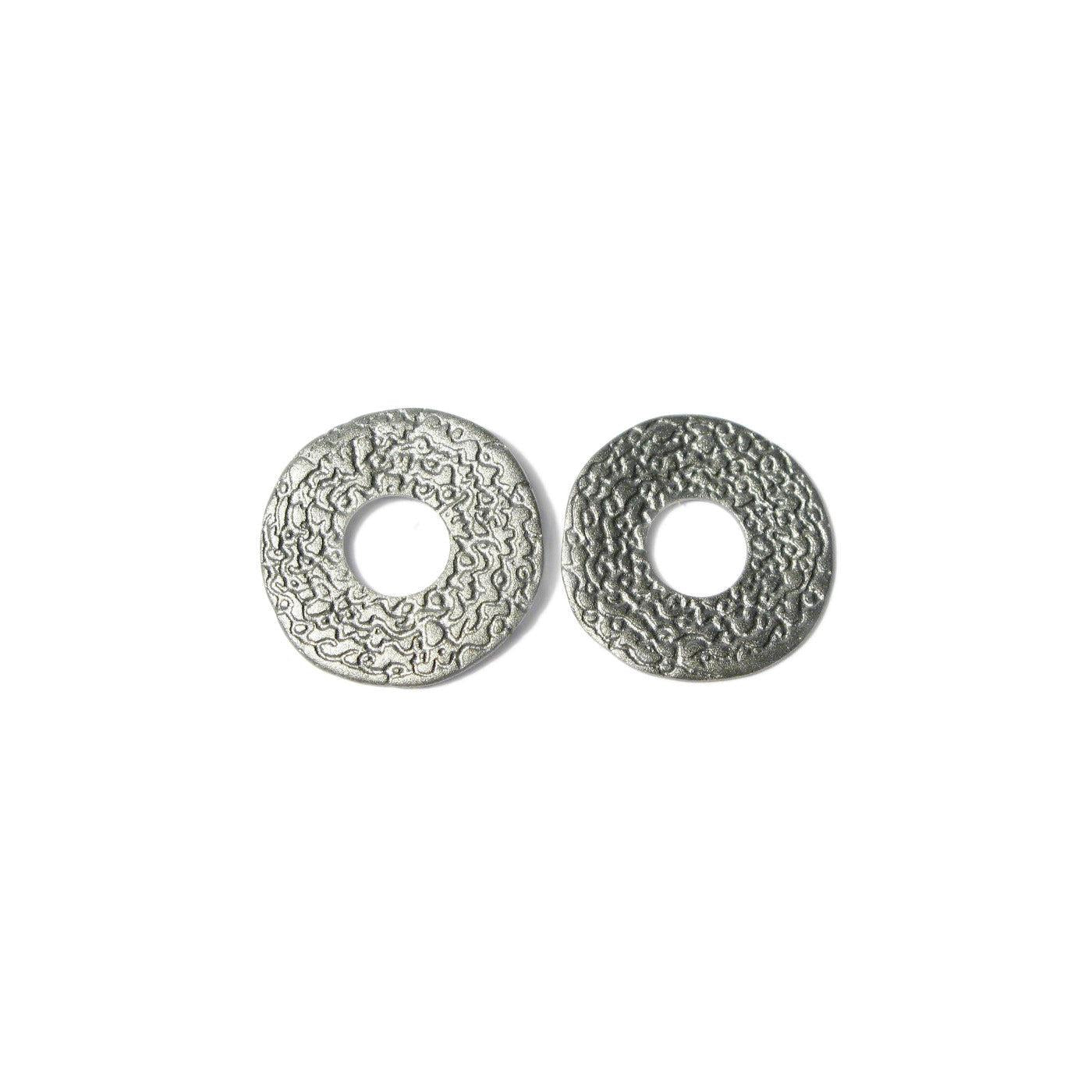 Diana Porter Jewellery contemporary etched silver stud earrings