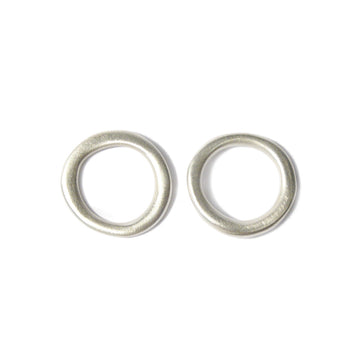 Diana Porter Jewellery contemporary medium silver hoop studs