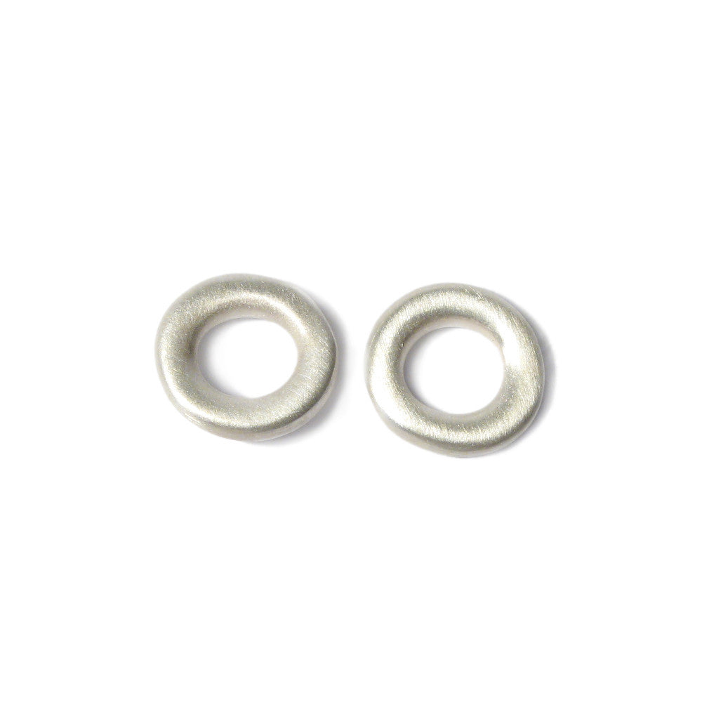 Diana Porter Jewellery contemporary silver hoop studs