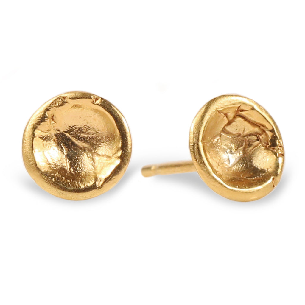 Becca Macdonald Gold Plate Cup Stud Earrings