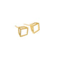 Shimell & Madden Gold Plated Cuboid Studs