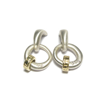 Diana Porter Jewellery contemporary silver and gold earrings
