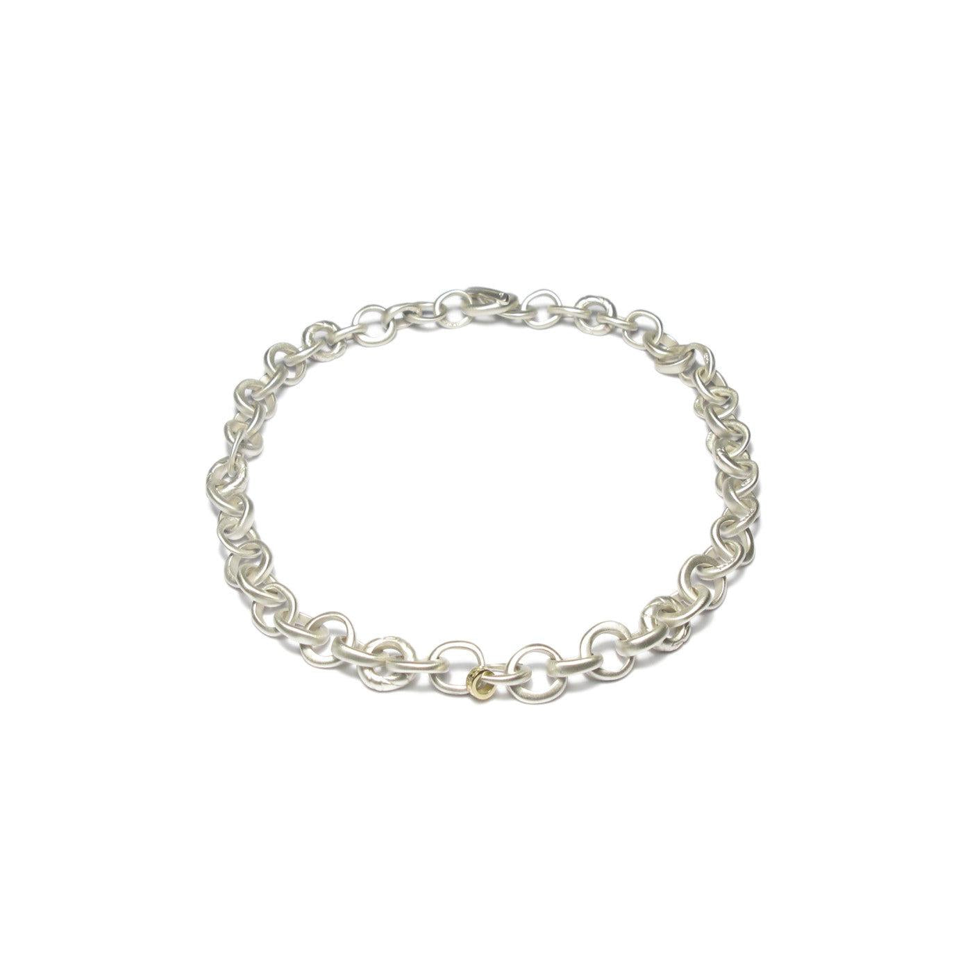Diana Porter Jewellery contemporary silver and gold bead necklace