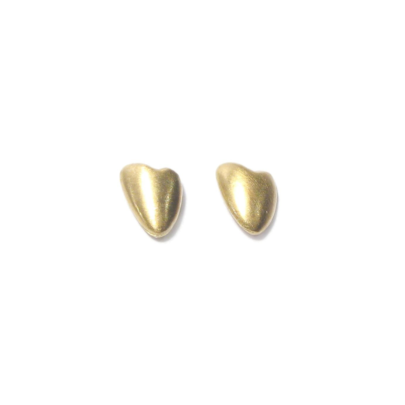 Diana Porter Jewellery contemporary gold heart stud earrings