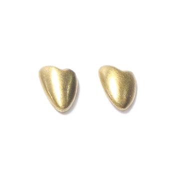 Diana Porter Jewellery contemporary gold heart stud earrings