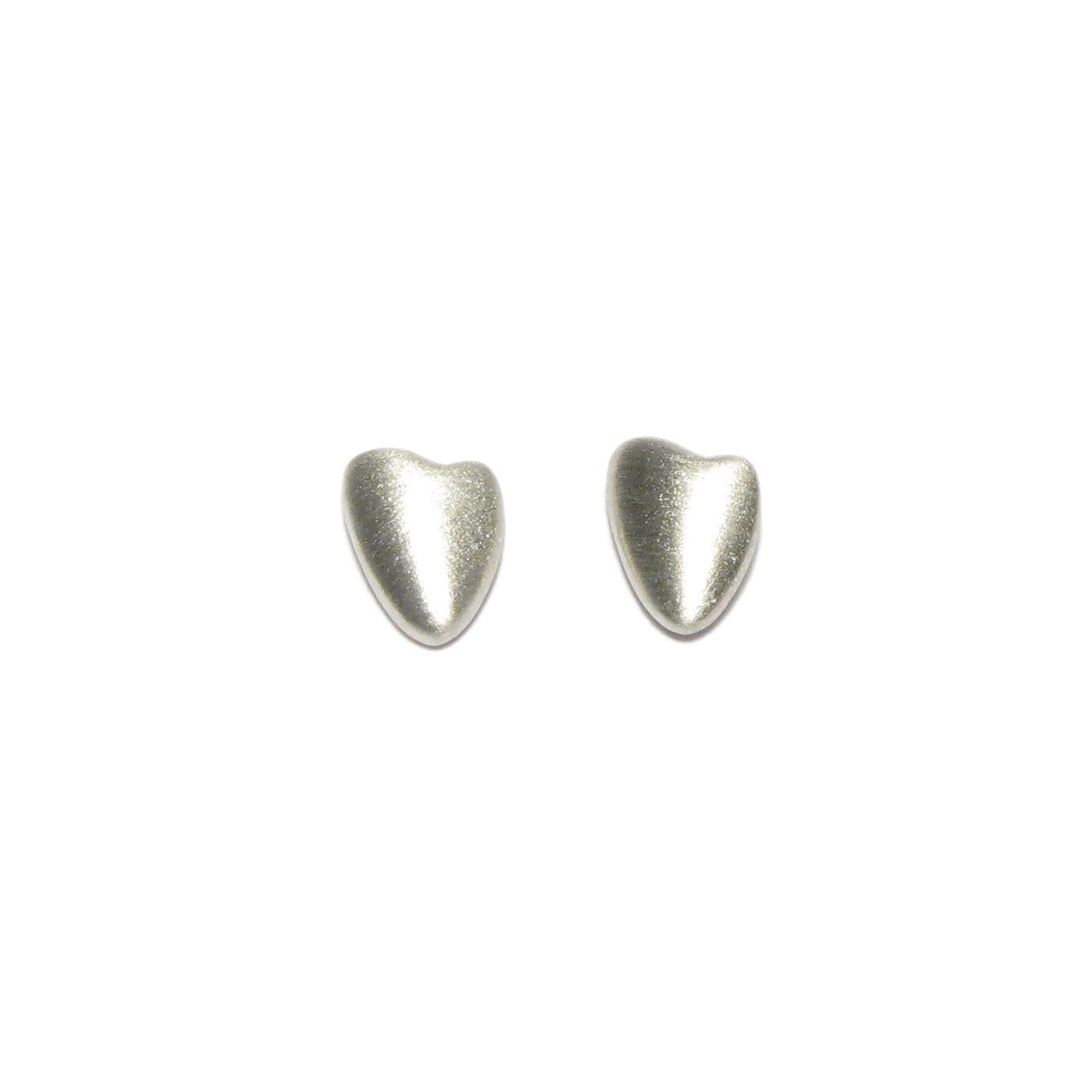 Diana Porter jewellery contemporary silver heart stud earrings