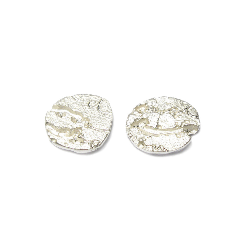 Diana Porter Jewellery contemporary etched silver stud earrings