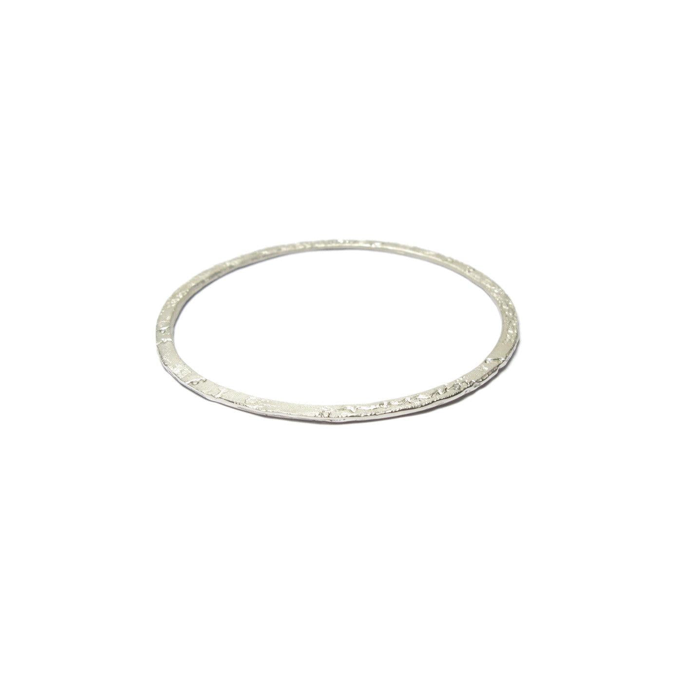 Diana Porter Jewellery contemporary etched silver stacking bangle
