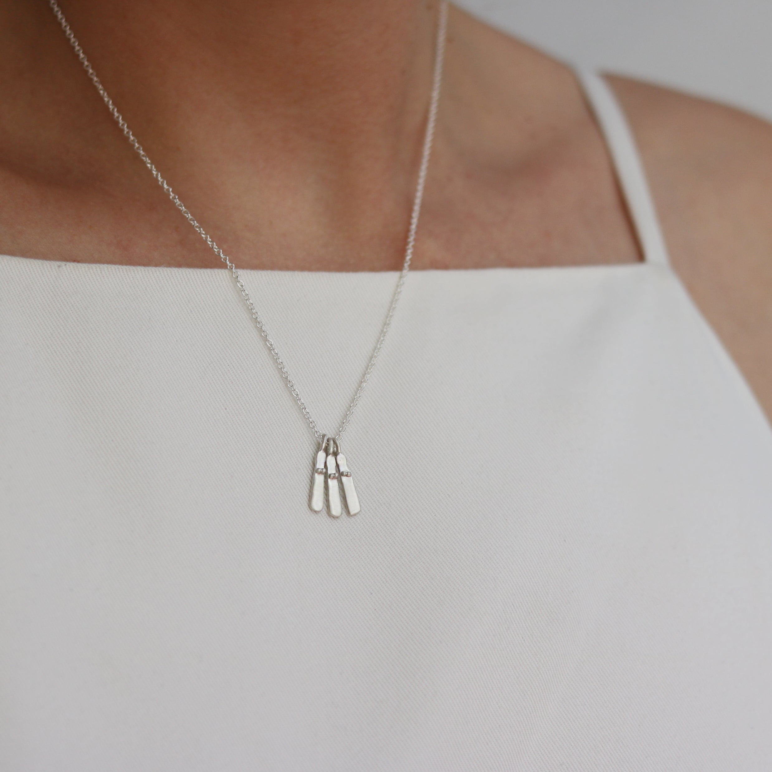 Three Silver Mini Sibyl Necklace