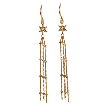 Momocreatura Micro Shooting Star Drop Earrings Gold Plate