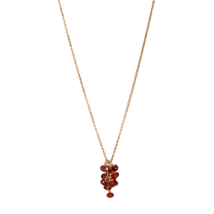 Garnet cluster necklace sales