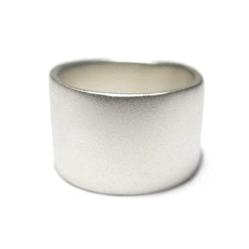 Diana Porter Jewellery contemporary wide silver wedding ring