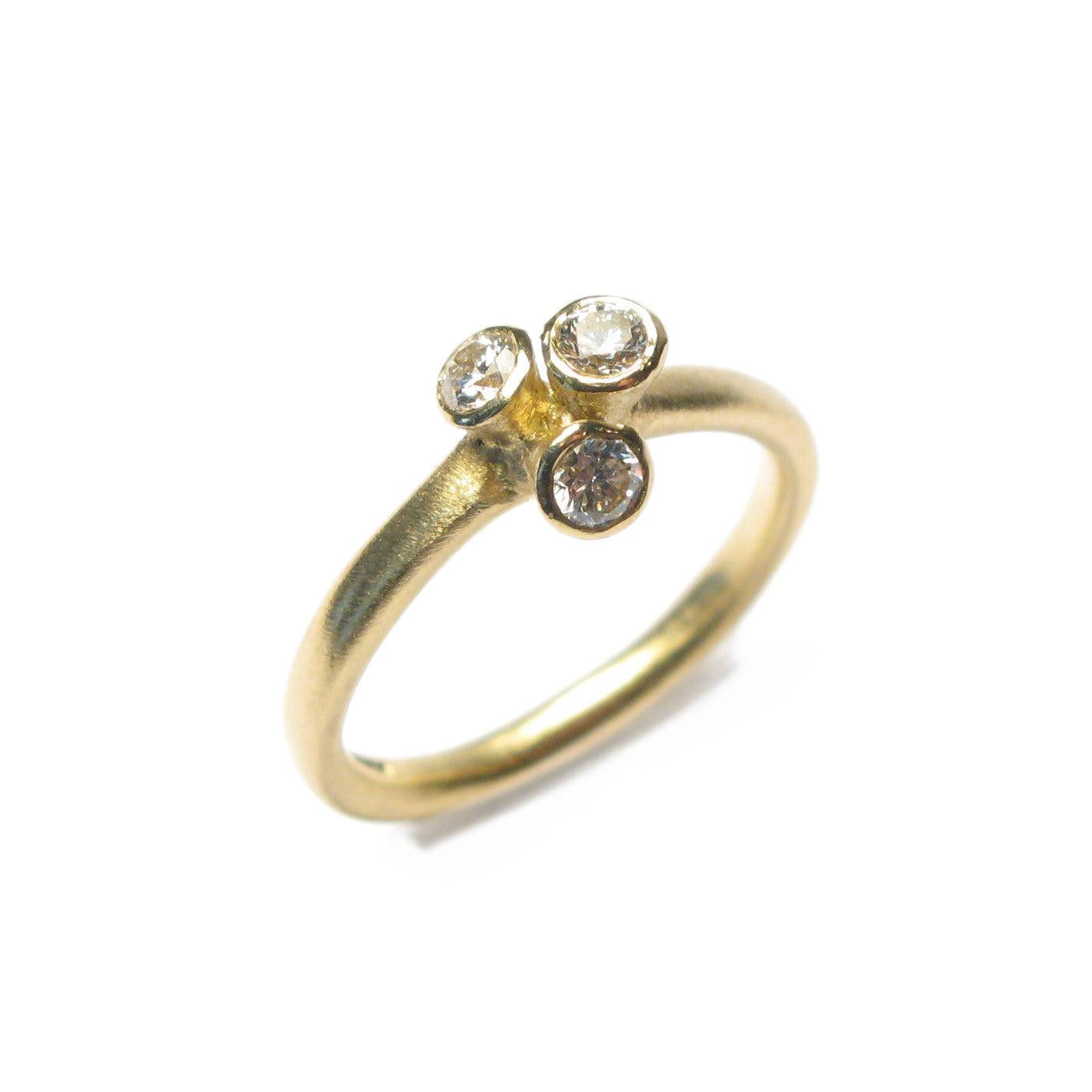 Diana Porter Jewellery contemporary yellow gold diamond engagement ring