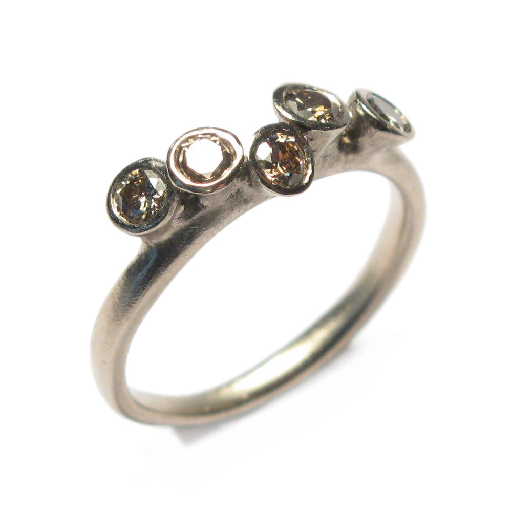 Diana Porter Jewellery contemporary white gold chocolate diamond engagement ring