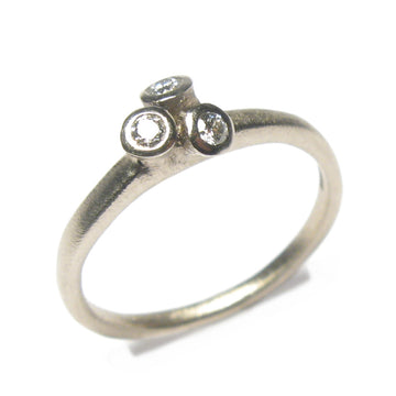 Diana Porter Jewellery contemporary white gold diamond engagement ring