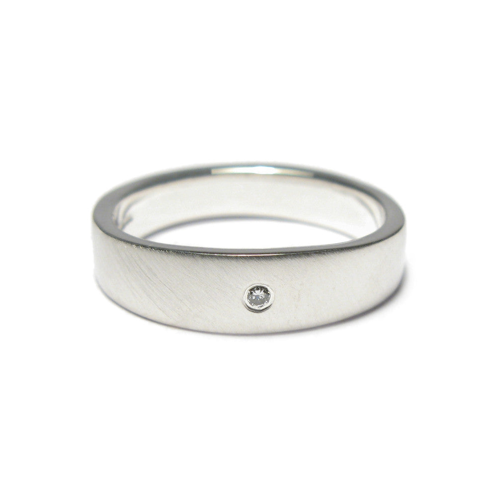 Diana Porter Jewellery contemporary silver diamond ring