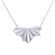 Alice Barnes Pleated Fan Necklace Silver