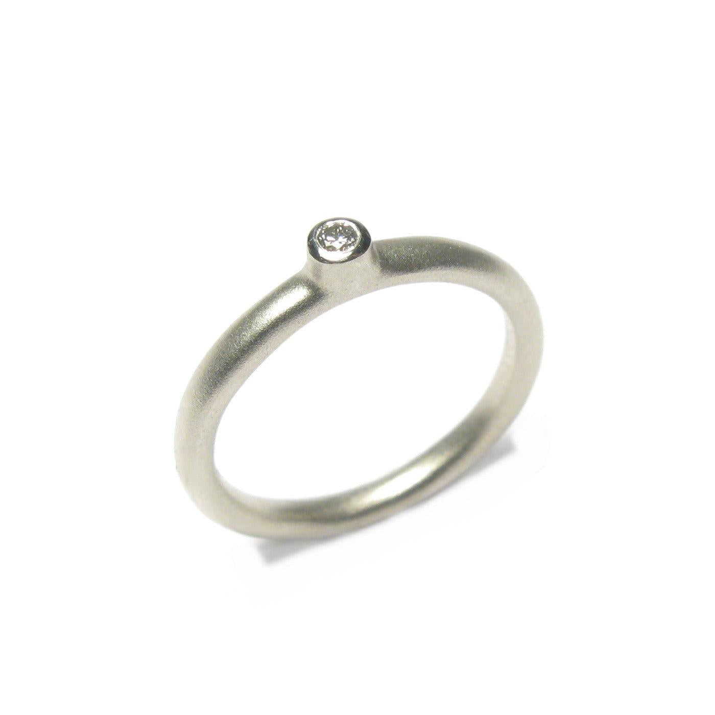 Diana Porter Jewellery contemporary white gold diamond stacking ring