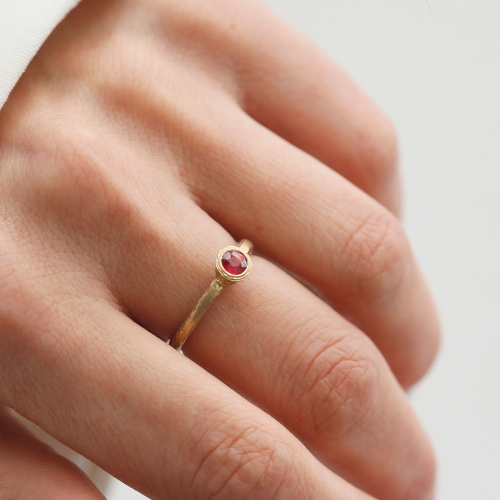 Ruby and 9ct Fairtrade Yellow Gold Ring