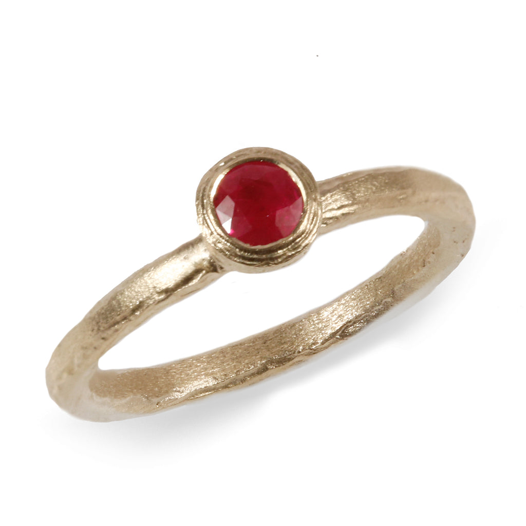 Ruby and 9ct Fairtrade Yellow Gold Ring