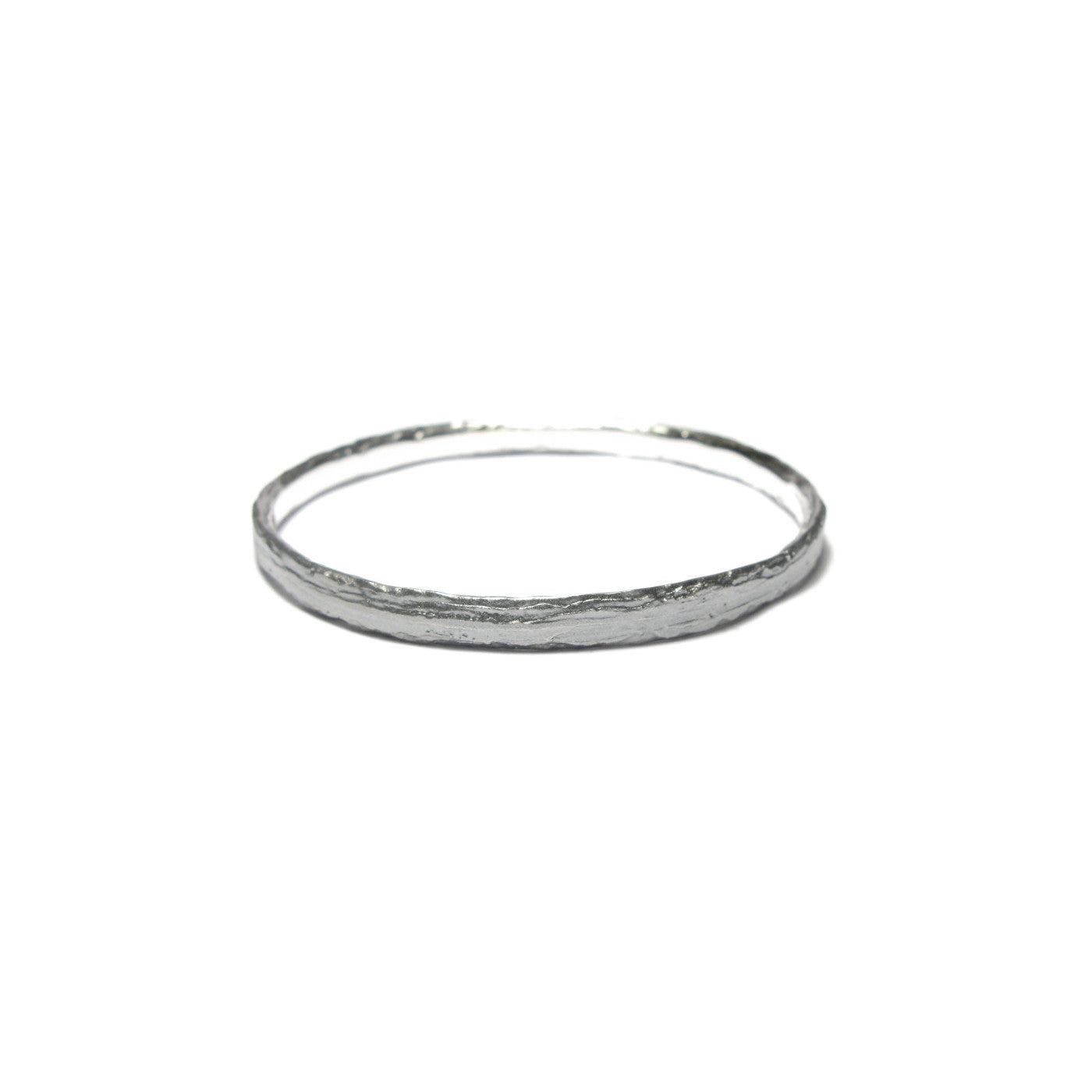 Diana Porter Jewellery contemporary etched oxidised silver bangle