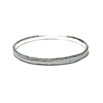 Diana Porter Jewellery contemporary etched oxidised silver bangle
