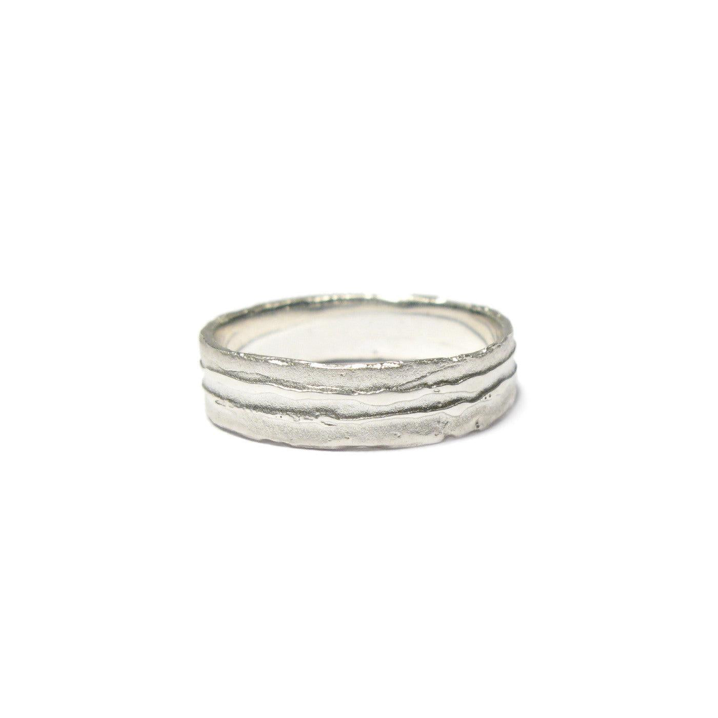 Diana Porter Jewellery contemporary etched silver ring