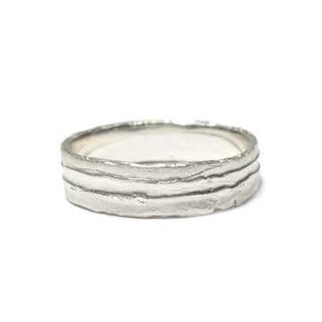 Diana Porter Jewellery contemporary etched silver ring