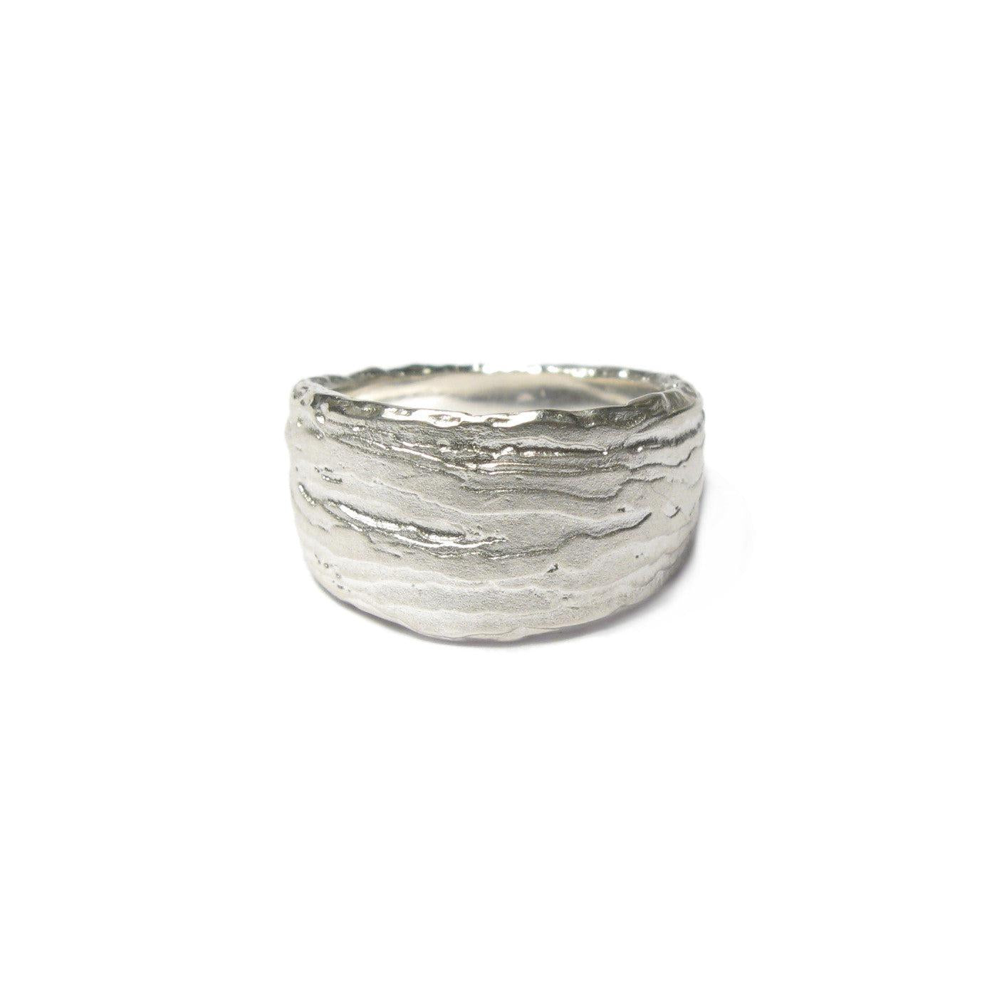 Diana Porter Jewellery contemporary etched silver ring