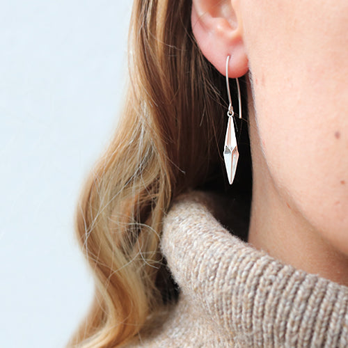 Alice Barnes Shard Drop Earrings Silver