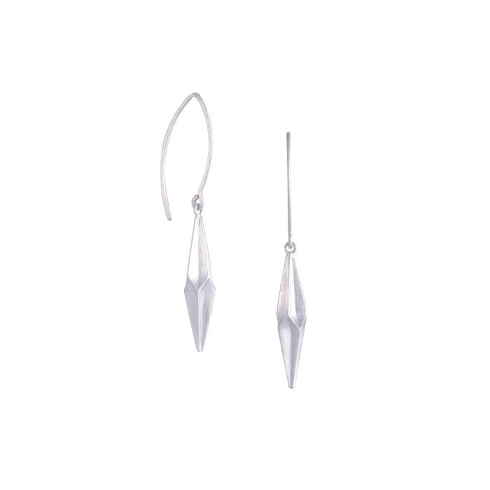 Alice Barnes Shard Drop Earrings Silver
