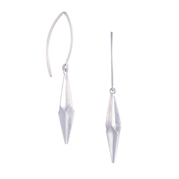 Alice Barnes Shard Drop Earrings Silver