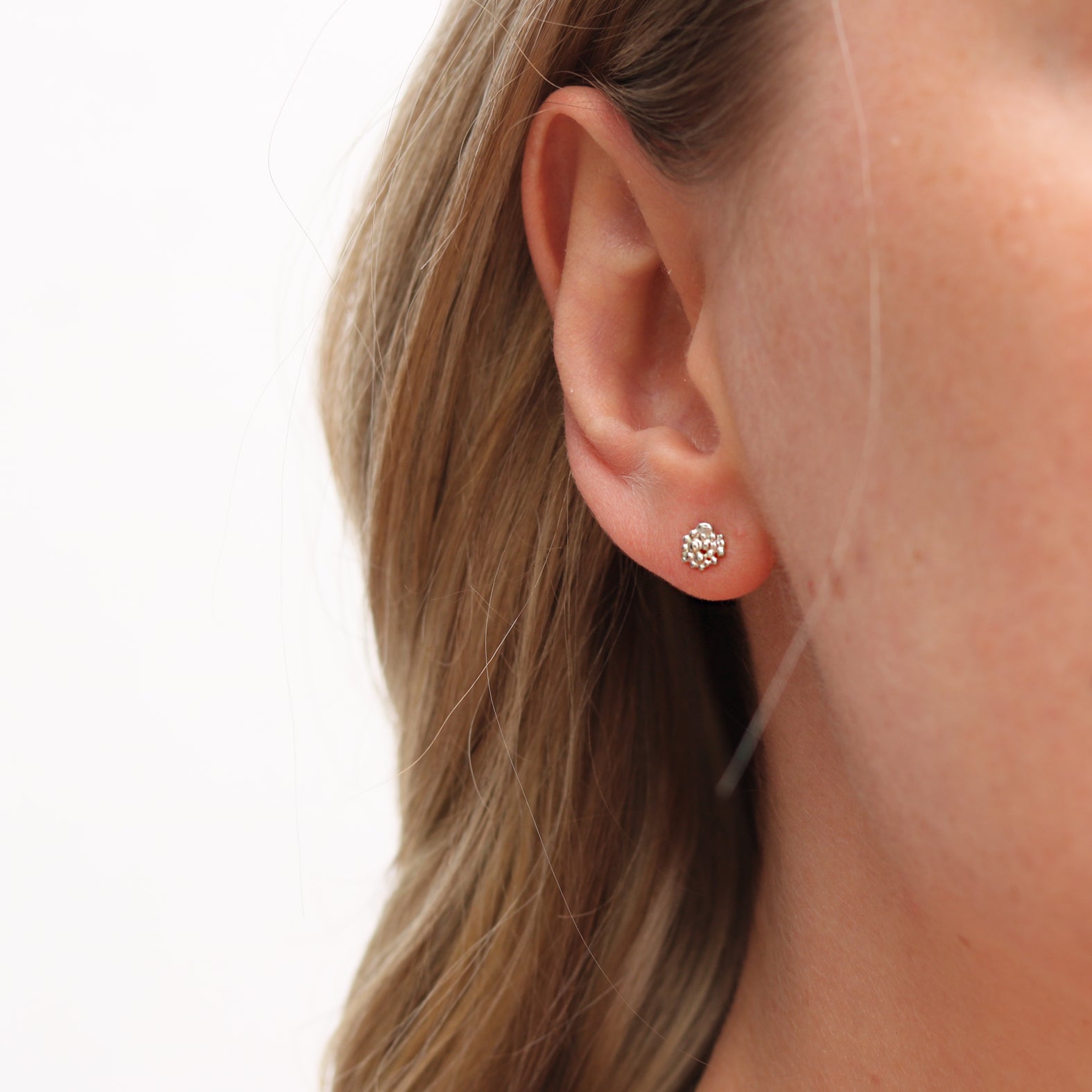 Hannah Bedford Berry stud Earrings Silver