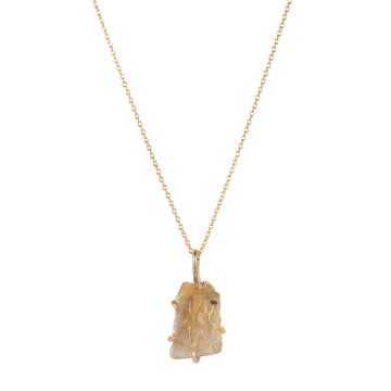 Variance Objects Rutilated Quartz Pendant in Yellow, Rose and White Gold
